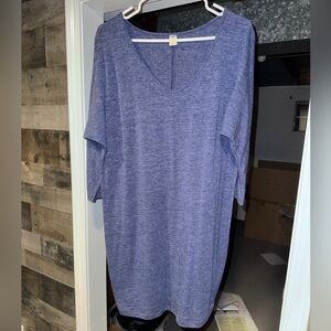Old Navy Heathered Blue Sweater Dress